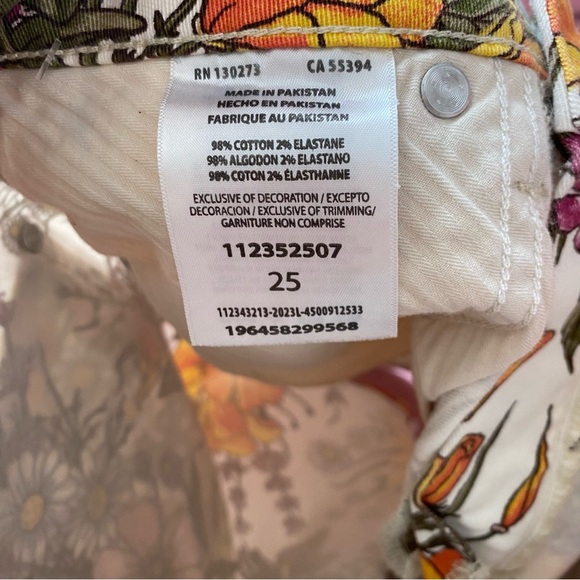 Anthropologie x Wrangler Floral Shorts Cowboy High Rise 5.5 In Retro Wanderer 25 - Picture 9 of 14